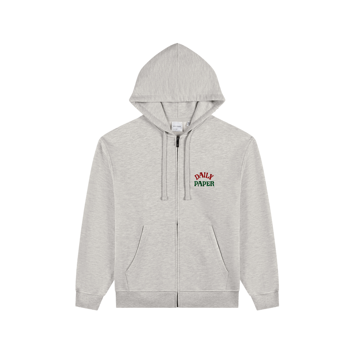 Heather Grey Arch Zip Hoodie