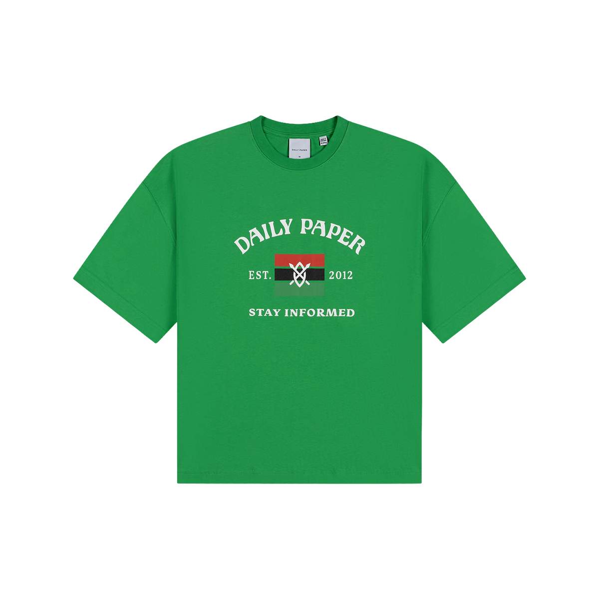Boxy Fern Green Stay Informed T-Shirt