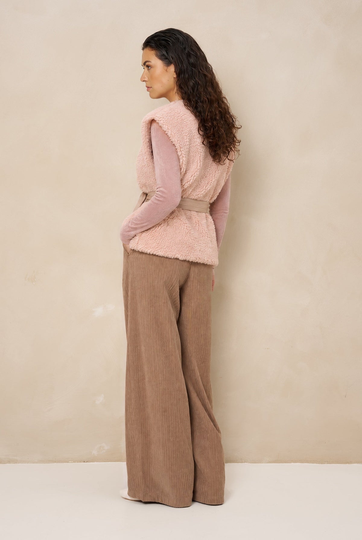 Gilet Jea - Teddy Belted | Light Pink