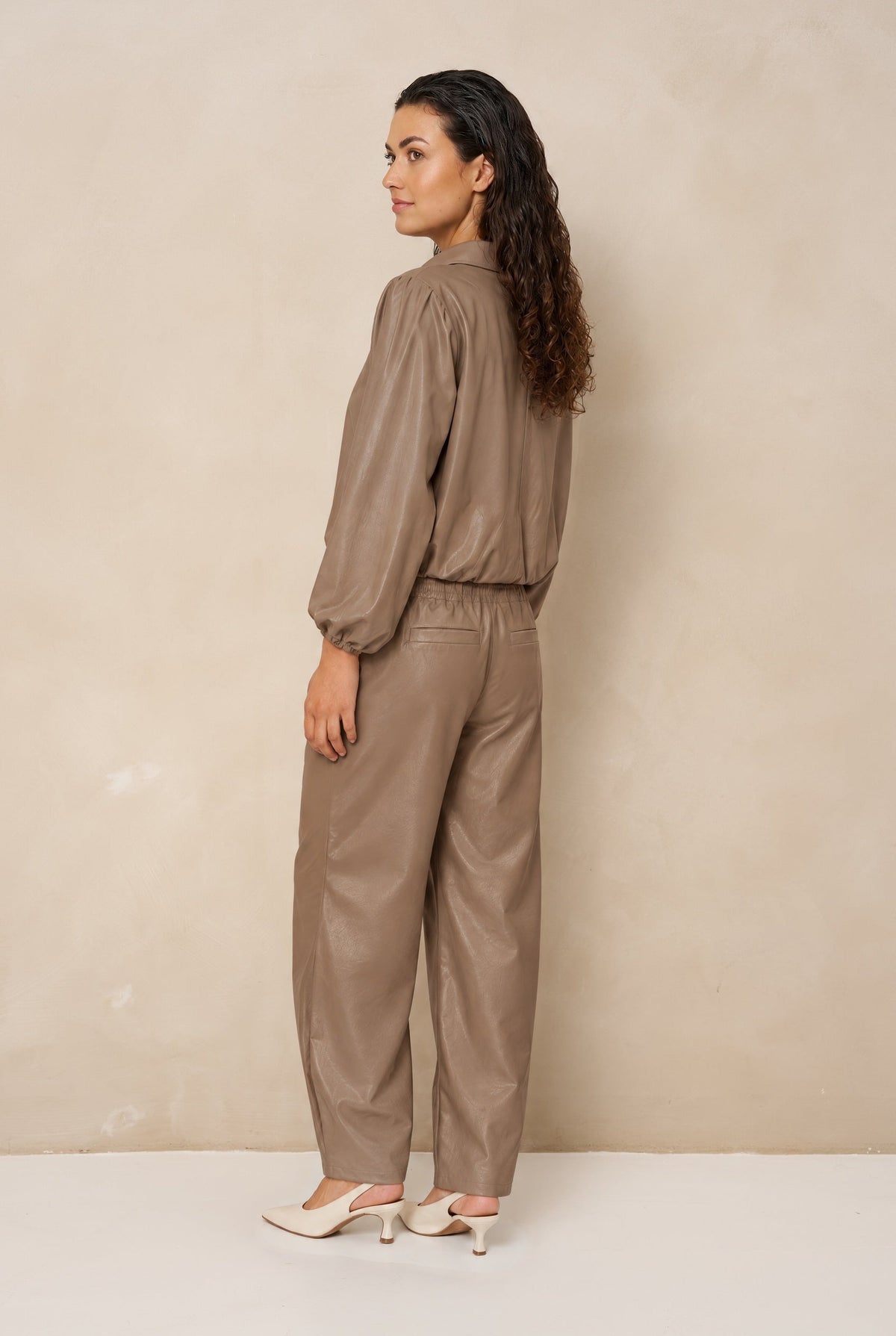 Jacket Jillie - Cocoon PU | Taupe