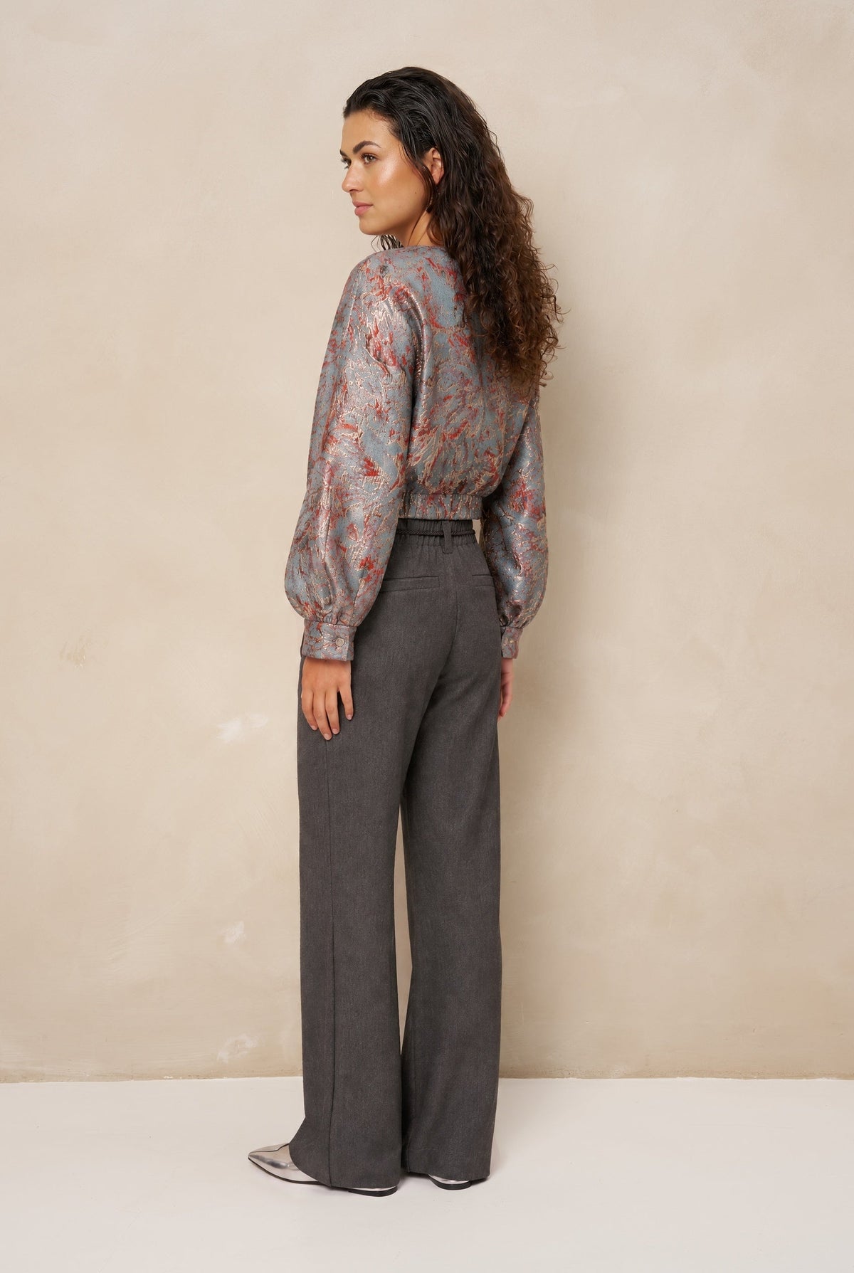 Jacket Jules - Jacquard Bomber | Dark Mint