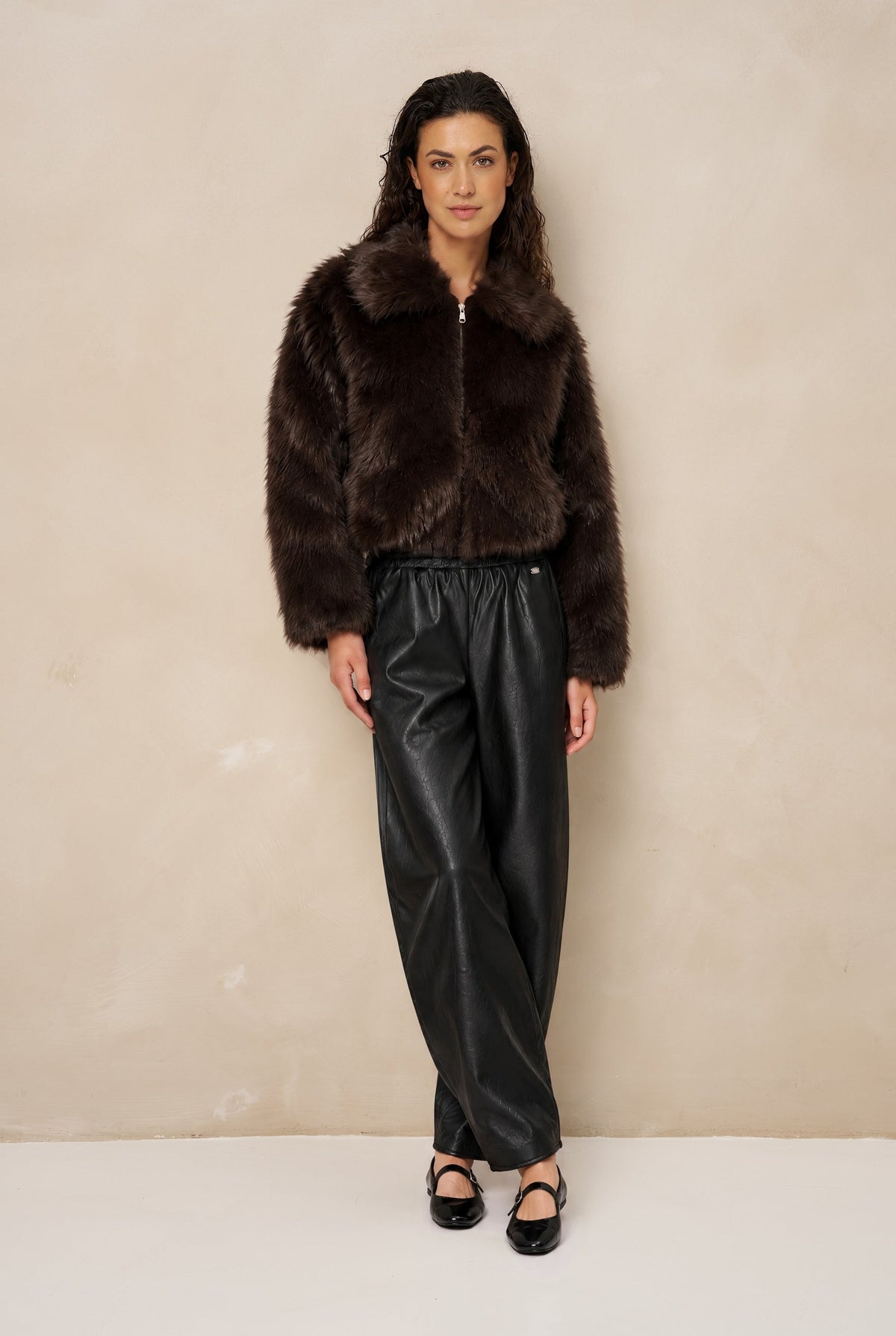 Jacket Kaia - Fur Coat | Brown