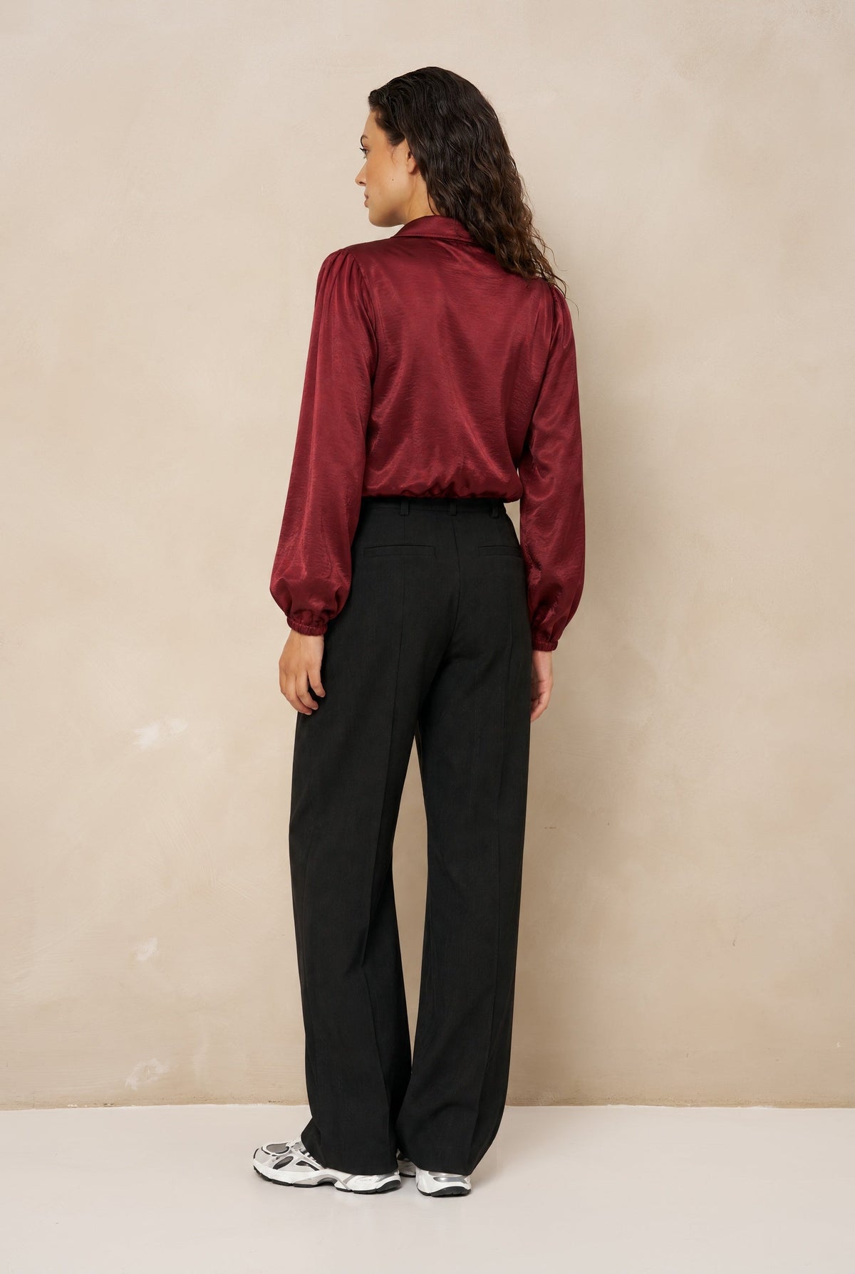 Jacket Kairi - Satin Bomber | Burgundy